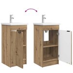 vidaXL Meuble de salle de bain avec évier Chêne artisanal