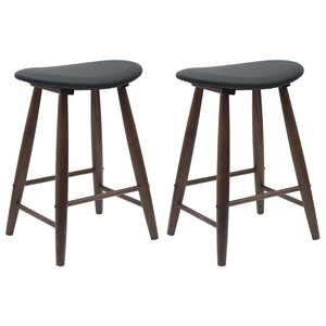vidaXL Chaises de salle à manger 2 pc Bois de Caoutchouc Massif