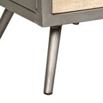 vidaXL Meuble TV Bois de manguier massif et acier 120x30x45 cm