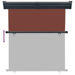 vidaXL Auvent latéral de balcon 175x250 cm Marron