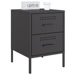 vidaXL Table de chevet noir 36x39x50 5 cm acier