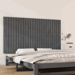 vidaXL Tête de lit murale Gris 159 5x3x90 cm Bois massif de pin