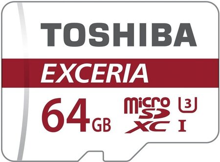 Carte mémoire Micro Secure Digital (micro SD) Toshiba Exceria M302 64 Go SDXC UHS-I Class 10 avec adaptateur