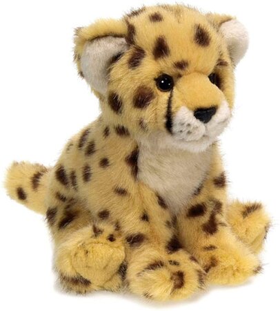 Peluche Guépard De 19 Cm Jaune Noir