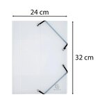 Chemise À Élastique 3 Rabats Polypropylène 5/10e Crystal - A4 - Cristal - X 25 - Exacompta