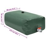 vidaXL Réservoir d'eau avec robinet pliable 500 L PVC