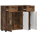 vidaXL Buffet Chêne fumé 88 5 x 30 5 x 73 cm Bois d'ingénierie