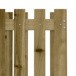 vidaXL Jardinière avec design de clôture 70x70x70 cm pin imprégné