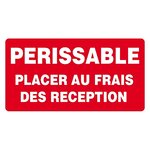 Étiquette d’expédition périssable 115 x 60 mm (lot de 1000)