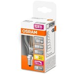 Osram ampoule led sphérique clair filament variable 6 5w=60 e14 chaud