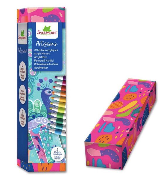 Artissimo - 10 feutres acryliques et 2 cartes