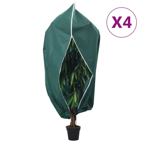 vidaXL Housses de protection pour plantes avec fermeture éclair 4 Pièces