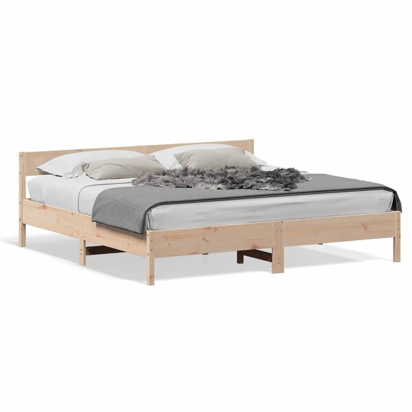 vidaXL Cadre de lit sans matelas 200x200 cm bois massif de pin