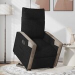 vidaXL Fauteuil inclinable électrique noir tissu