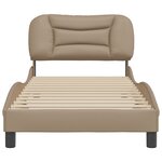 vidaXL Cadre de lit sans matelas Hvar cappuccino 80x200 cm similicuir