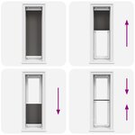 vidaXL Store plissé noir 50x100 cm largeur du tissu 49 4 cm polyester