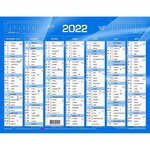 Calendrier de banque 430 x 335 mm 2 Faces Bleu Quovadis