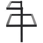 vidaXL Porte-serviettes Noir 95x25x22 cm Fer