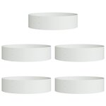 vidaXL Ensemble de Planteurs Blanc Blanc Métal Grand Planteur