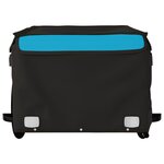vidaXL Remorque de vélo noir et bleu 45 kg fer