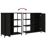 vidaXL Buffet noir 70x30x80 cm bois d'ingénierie
