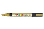 Marqueur pointe conique fine pc3m 0 9 - 1 3mm or x 6 POSCA