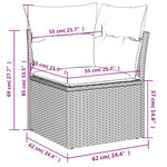 vidaXL Salon de jardin avec coussins 13 Pièces beige résine tressée