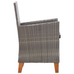 vidaXL Mobilier à dîner 9 Pièces résine tressée et bois d'acacia gris