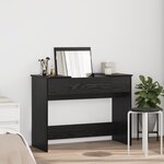 vidaXL Coiffeuse avec miroir Chêne noir 100x45x76 cm
