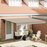 vidaXL Auvent Rétractable Beige 400x300 cm