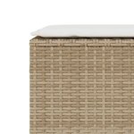 vidaXL Banc de jardin avec coussin beige 110x30x40 5 cm résine tressée
