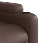 vidaXL Fauteuil de massage inclinable Marron Similicuir
