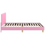 vidaXL Cadre de lit pour enfants avec tête de lit Rose 90 x 200 cm