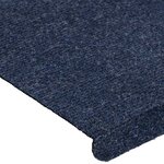 vidaXL Tapis d'escalier auto-adhésifs 30 Pièces bleu 65x24 5x3 5 cm