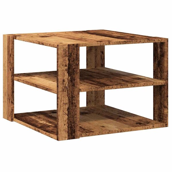 vidaXL Table basse vieux bois 58x58x40 cm bois d'ingénierie