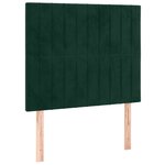 vidaXL Sommier à lattes de lit avec matelas Vert foncé 100x200 cm