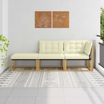 vidaXL Unité de canapé sectionnel Blanc 241 5 x 83 x 73 cm