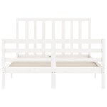 vidaXL Cadre de lit sans matelas blanc 140x200 cm bois de pin massif