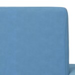vidaXL Canapé-lit pour enfants 2 places bleu peluche douce