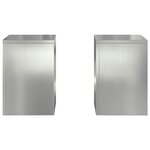 vidaXL Supports pour plantes 2 Pièces Argent 24 x 24 x 35 cm