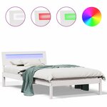 vidaXL Cadre de lit Blanc 90 x 200 cm Bois massif en pin