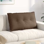 vidaXL Coussin de Dos Marron 80 x 19 x 50 cm tissu