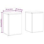 vidaXL Supports de Plantes Extérieurs 2 Pièces 24x24x35 cm Acier Galvanisé
