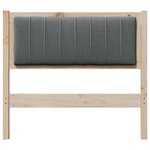 vidaXL Tête de lit capitonnée avec tête de lit Marron 90 cm Pin massif