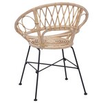 vidaXL Chaise de salle à manger 2 Pièces Naturel 49 x 51 x 81 cm