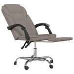 vidaXL Fauteuil inclinable de bureau Taupe Tissu