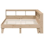 vidaXL Lit bibliothèque sans matelas 140x200 cm bois massif de pin