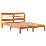 vidaXL Cadre de lit sans matelas cire marron 120x190cm bois pin massif