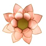 Porte bougie fleur de lotus rose pastel