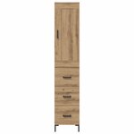 vidaXL Haut Armoire avec tiroir Chêne artisanal 34 5 x 34 x 180 cm